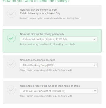 Where to pick up money