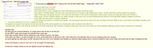 4chan screenshot summarizing the theory.
