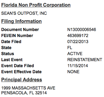 Sean's Outpost stands as a non-profit.