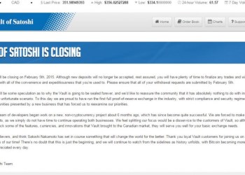 Vault of Satoshi to Close its Doors in February