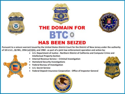 BTC-e Website Siezed by U.S. Federal Agencies