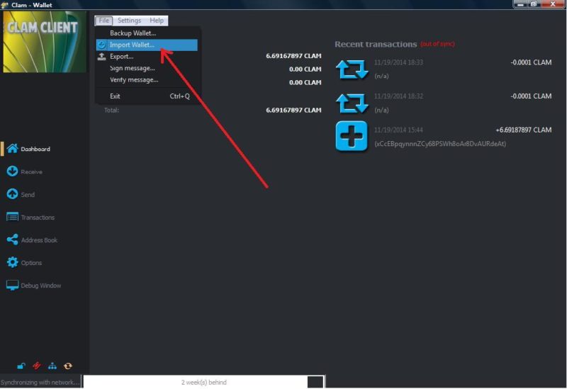 Download the CLAM Wallet
