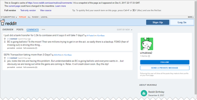 So Who is /u/mukiwa2?