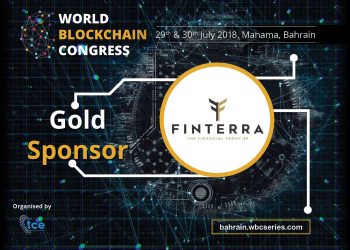 Finterra Pte Ltd Confirmed as the Official Gold Sponsor for World Blockchain Congress Bahrain 2018