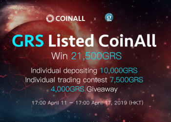 Groestlcoin（GRS）listing at the fastest-growing digital currency exchange CoinAll