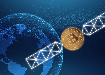 Picture of a Bitcoin satellite orbiting the Earth