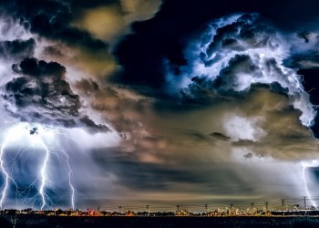 Lightning Network, a thunderstorm over a city