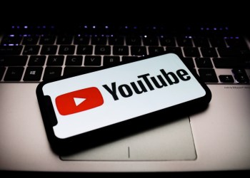 Picture of YouTube app opened on a mobile phone