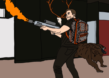 Elon Musk Space elon with flamethrower meme