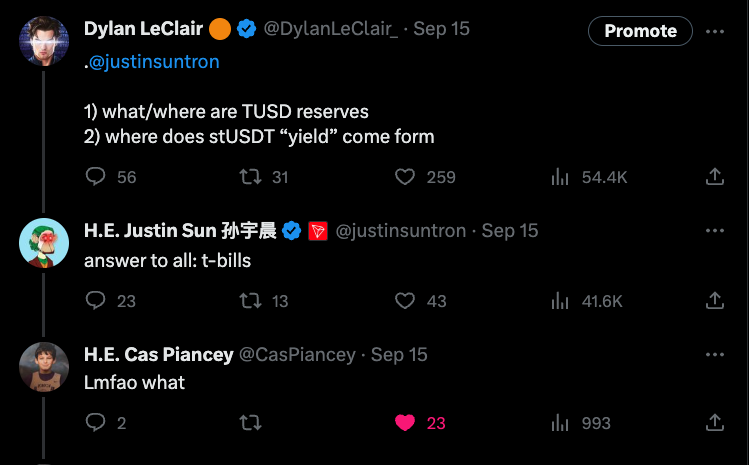 Is the stUSDT yield coming from t-bills?