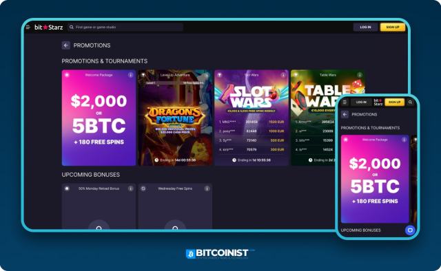 Welcome Bonus at BitStarz