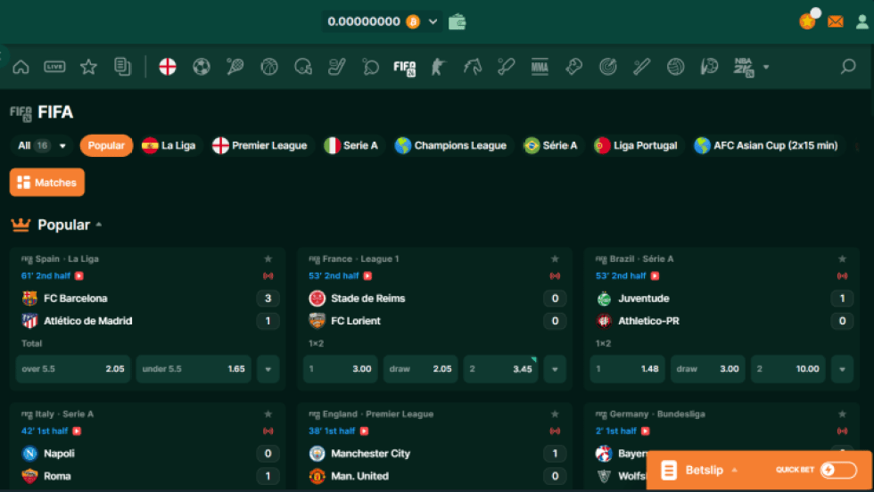 TG.Casino залози на живо