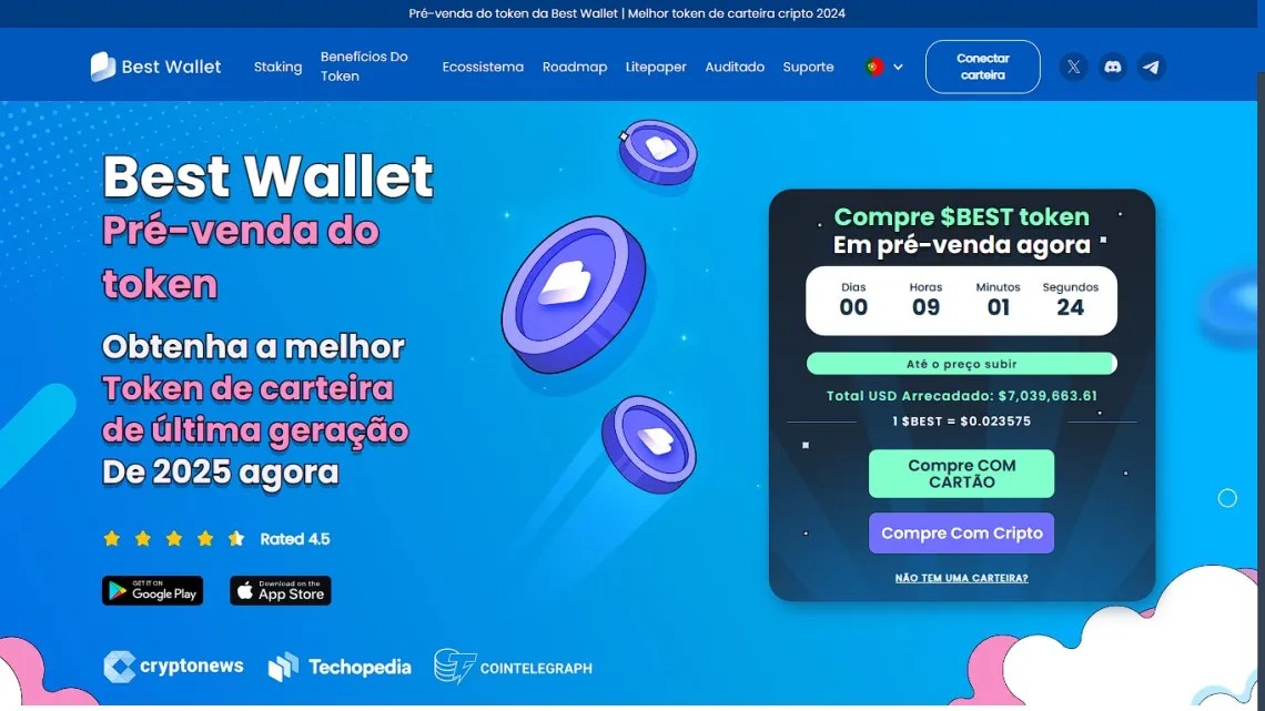Entenda como Best Wallet Token une governança e utilidades em um novo pré-lançamento de criptomoedas