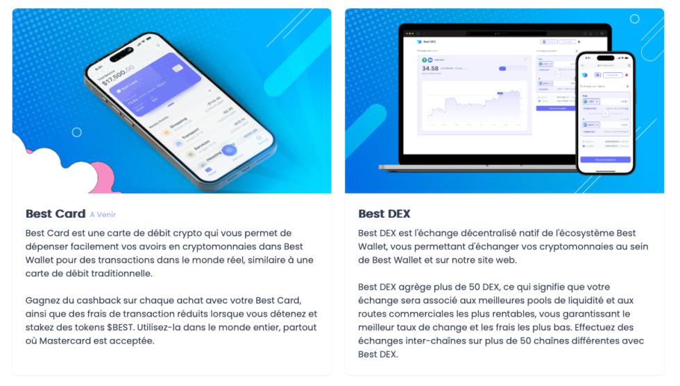 Fonctionnalités de Best Wallet