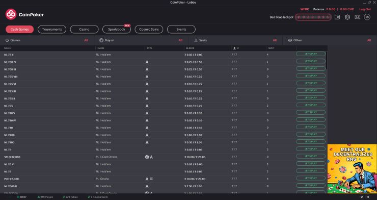 CoinPoker Step 4 Play Poker