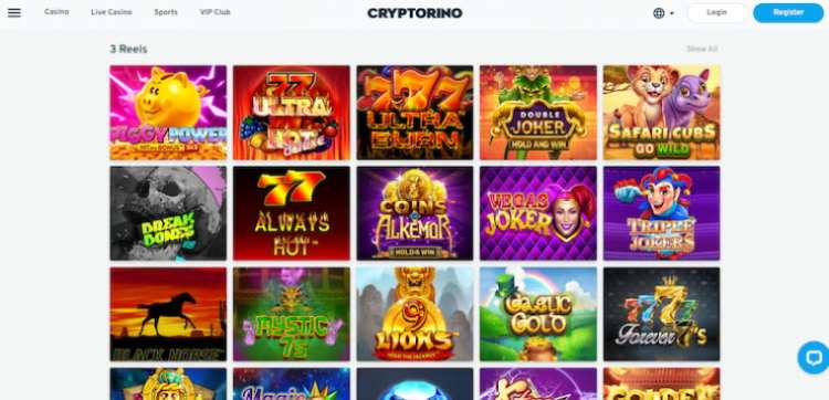 Cryptorino - 6000+ Slot TItles on Instant Payout Crypto Casino