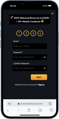 instant casino registracija