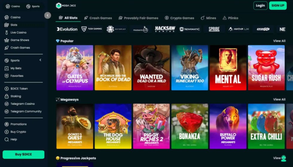 Mega Dice казино игри