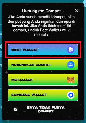 pilih dompet - Cara beli Solaxy