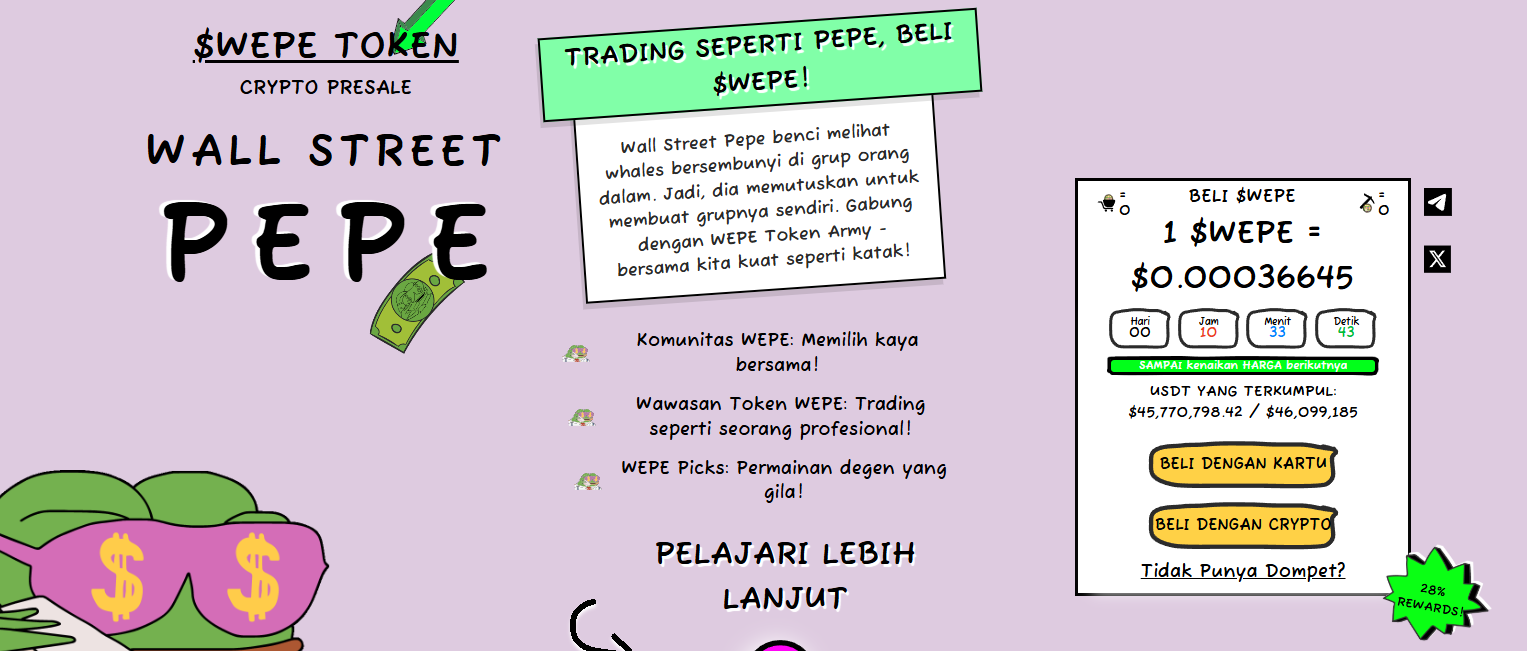 wall street pepe - 3 Altcoin yang Berpotensi Lebih Baik dari Bitcoin di Tahun 2025