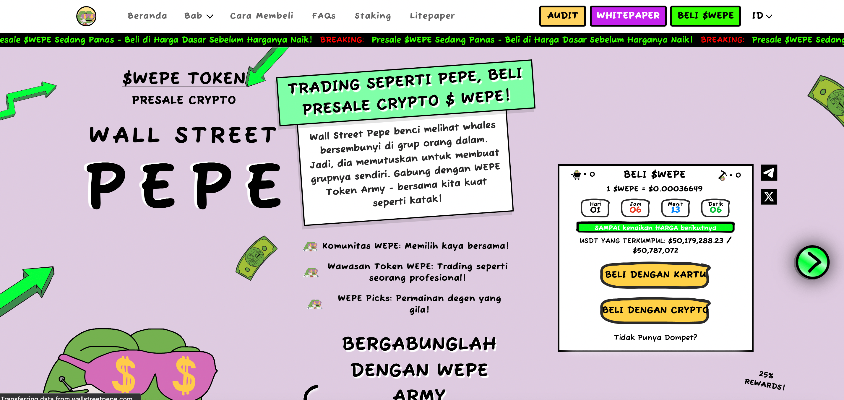 Dapatkah Wall Street Pepe ($WEPE) Mengubah Portofolio Investasi Anda? Jangan Sampai Ketinggalan!