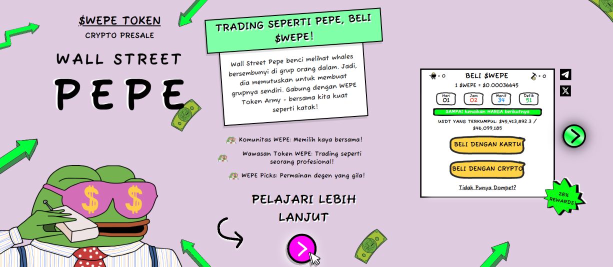 Wall Street Pepe - Presale Crypto Terbaik untuk Investasi: 5 ICO yang Siap Meledak