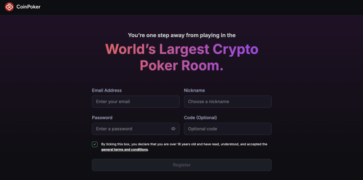 coinpoker registracia