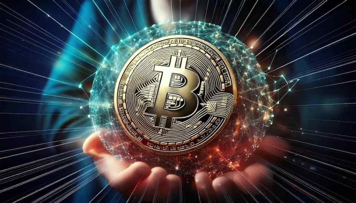 仮想通貨を手のひらの上に乗せている