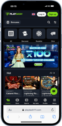 playdash casino lobby in Malaysia