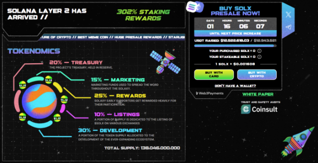 Sito web di prevendita Solaxy