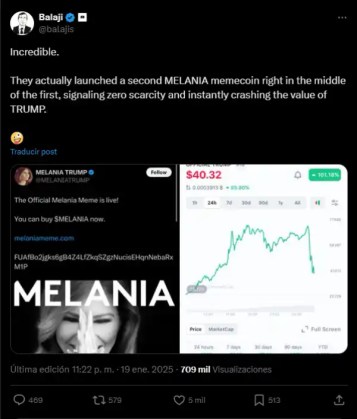 Melania meme coin explose