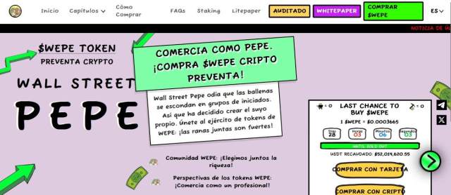 $WEPE superó recientemente los 52 millones de dólares de recaudación.