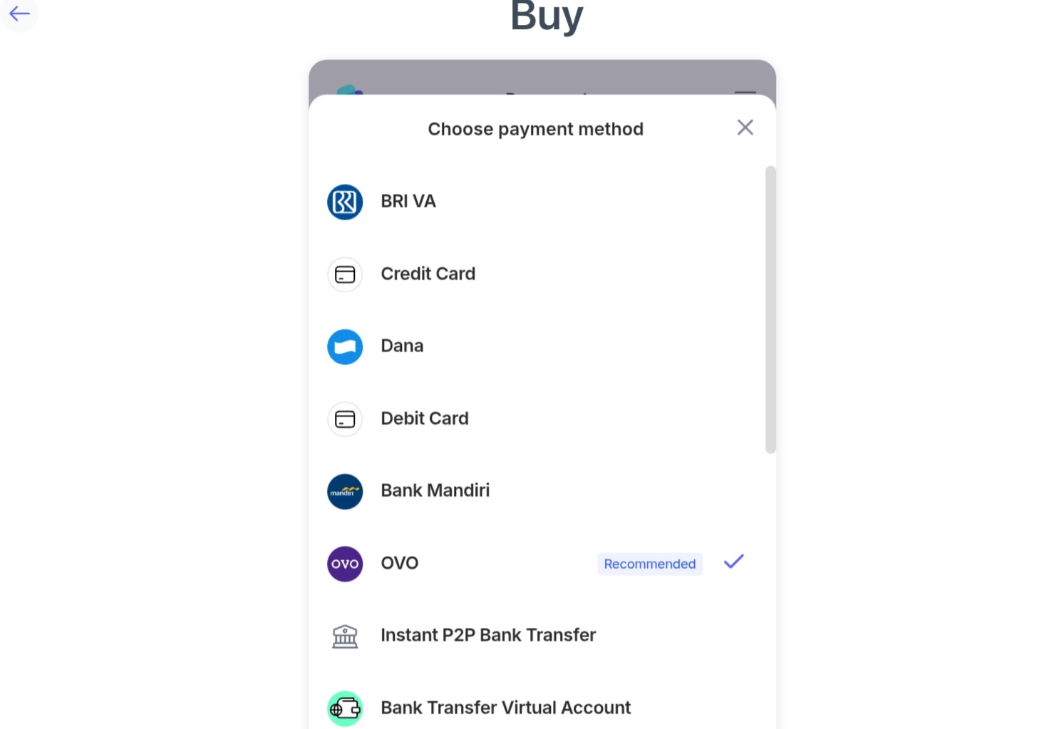 Pilih Metode Pembayaran