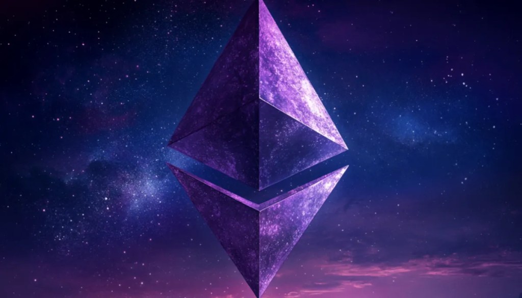 紫色の宇宙に見えるETH