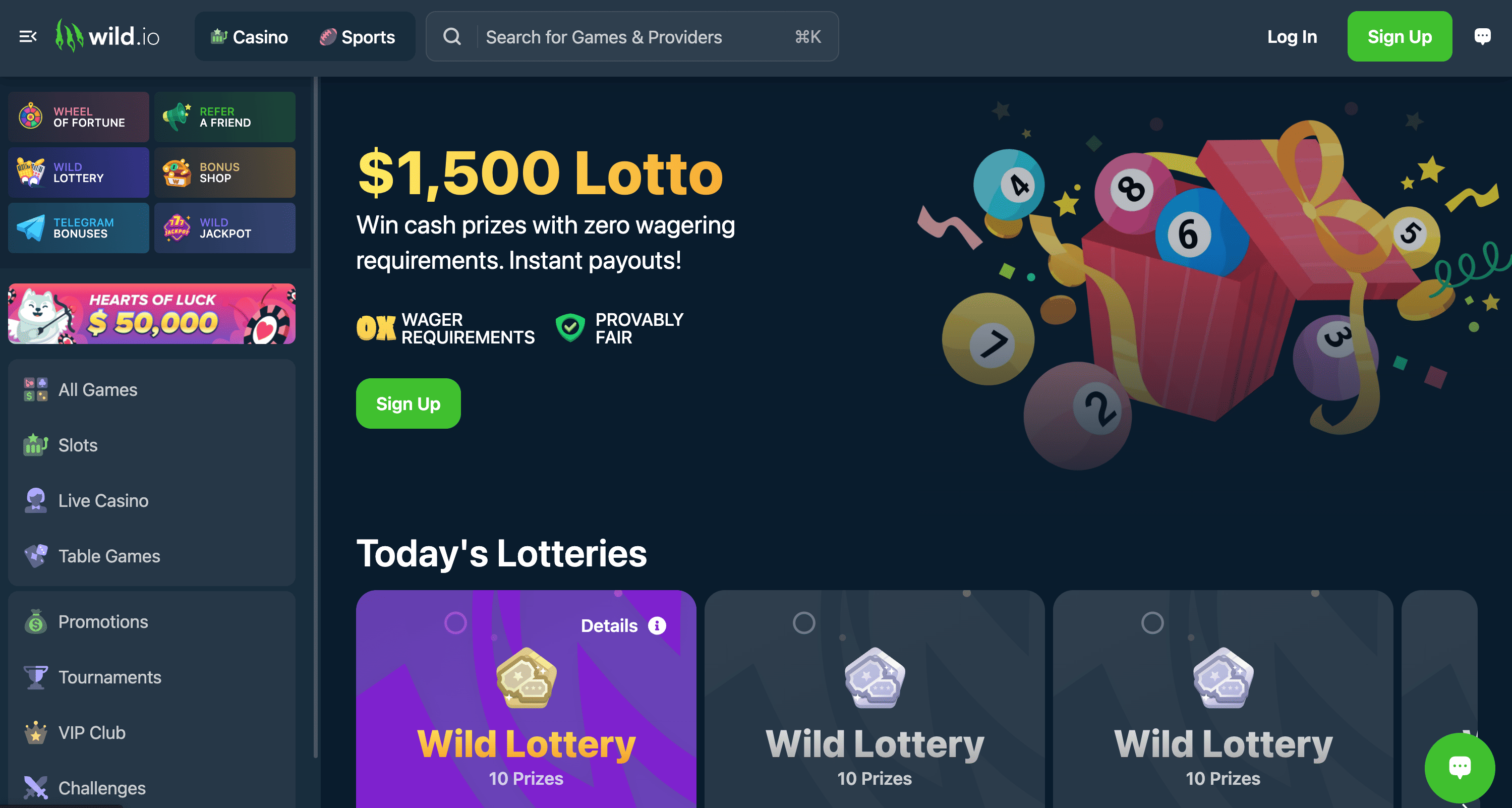 Meilleur crypto casino Wild i.o