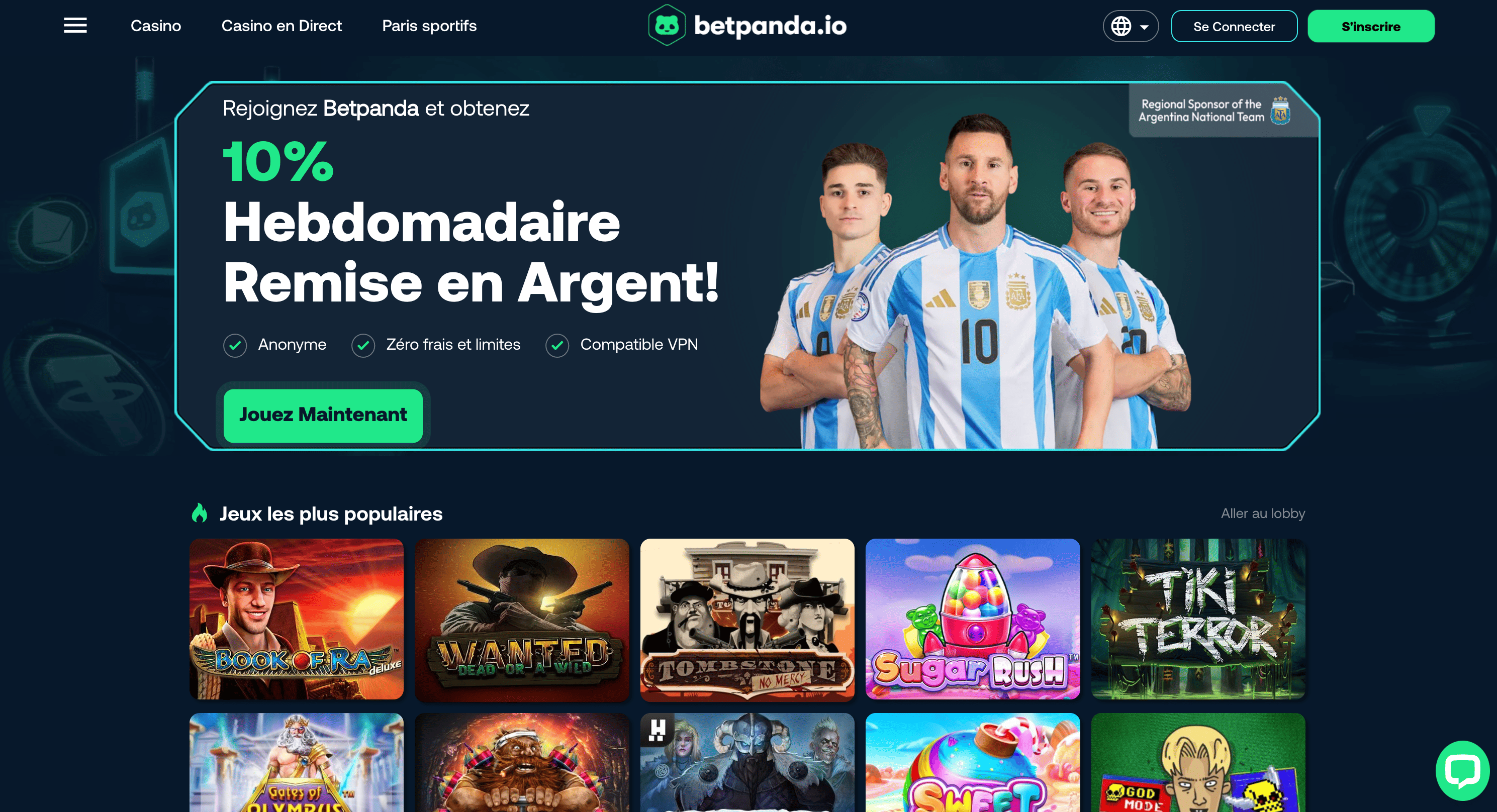 Meilleur crypto casino Betpanda
