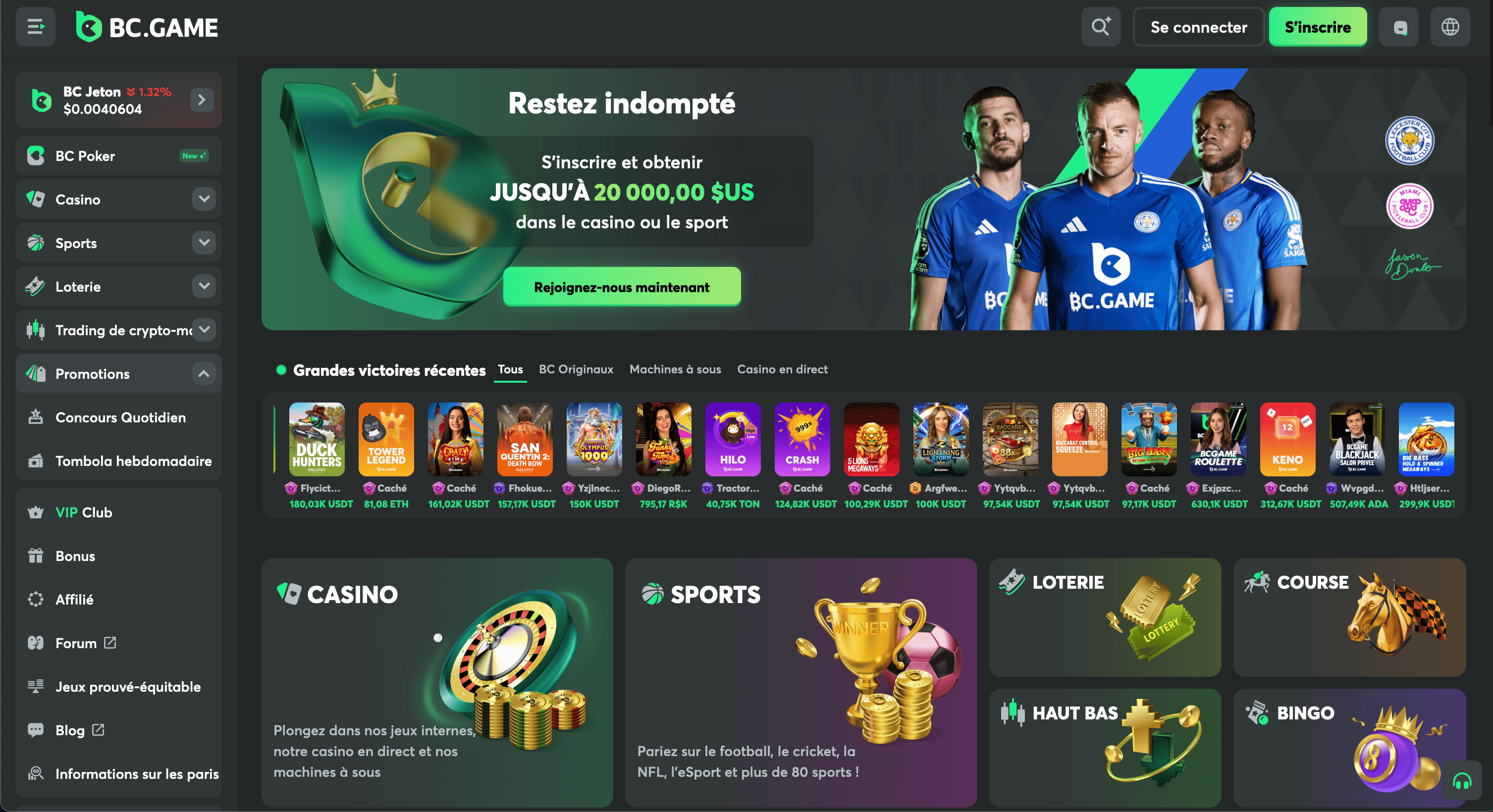 Meilleur crypto casino BC Game