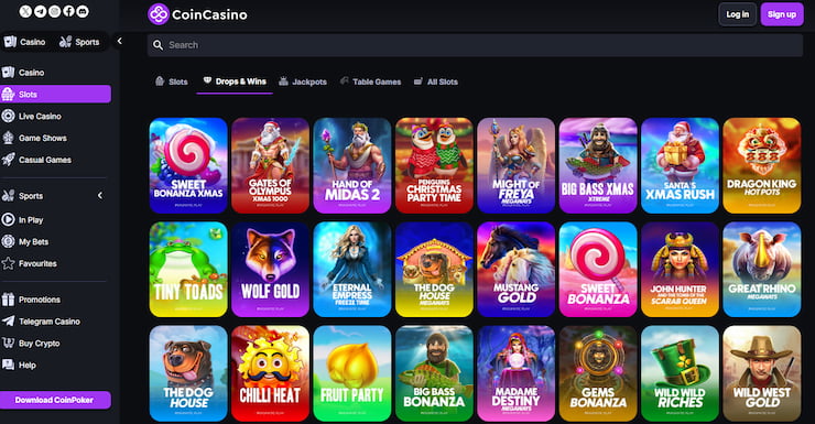 Bez depozīta kazino - CoinCasino – mūsdienīgs kriptovalūtu bez depozīta kazino ar īpašiem piedāvājumiem