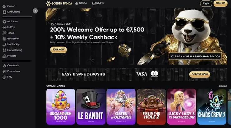 Golden Panda – online kazino ar visizdevīgākajiem bonusiem jaunajiem lietotājiem