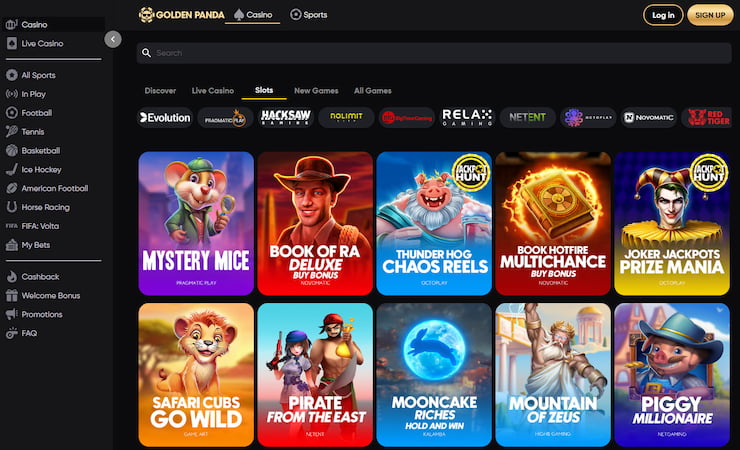 Bez depozīta kazino - GoldenPanda – tiešsaistes bez depozīta kazino ar ekskluzīviem piedāvājumiem un spēlēm