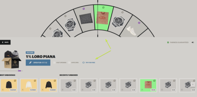 Hypedrops 'Try for Free' Feature