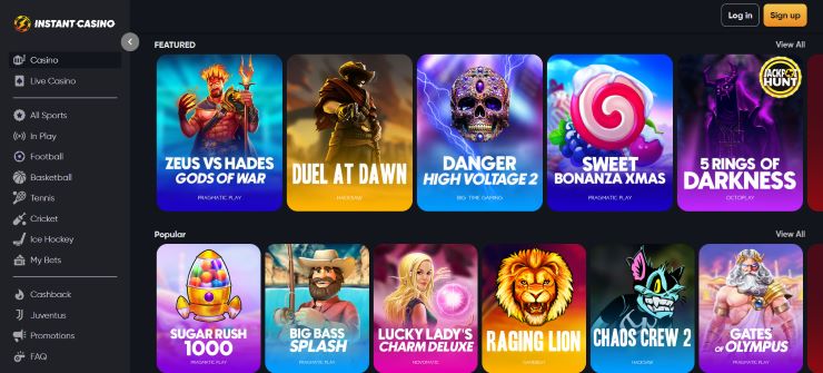 Instant Casino Crypto Casino Bonus