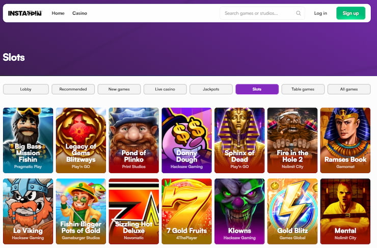 Bez depozīta kazino - Instaspin – inovatīvs bez depozīta kazino ar plašu spēļu klāstu un bezriska griezieniem