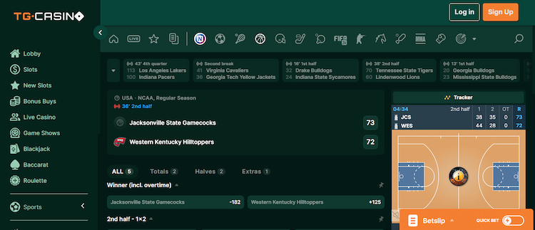 KY sports betting TG.Casino basketball odds