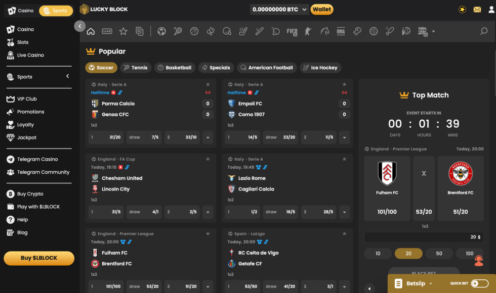 Lucky Block – Крипто букмейкър с конкурентни коефициенти
