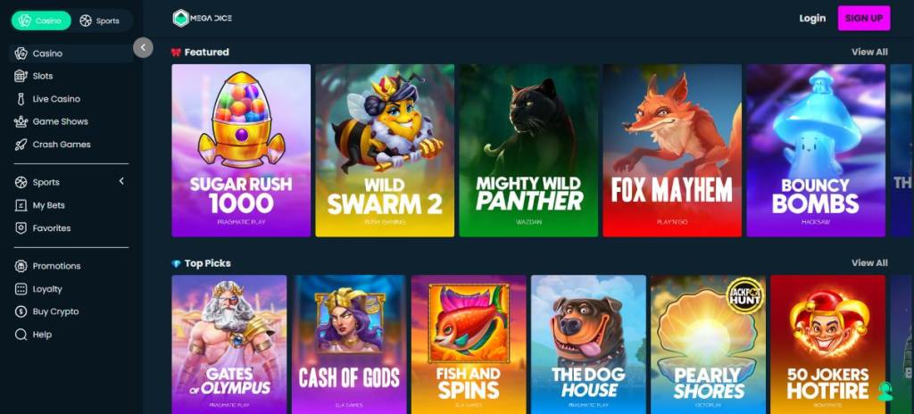 Mega Dice Crypto Casino Bonus