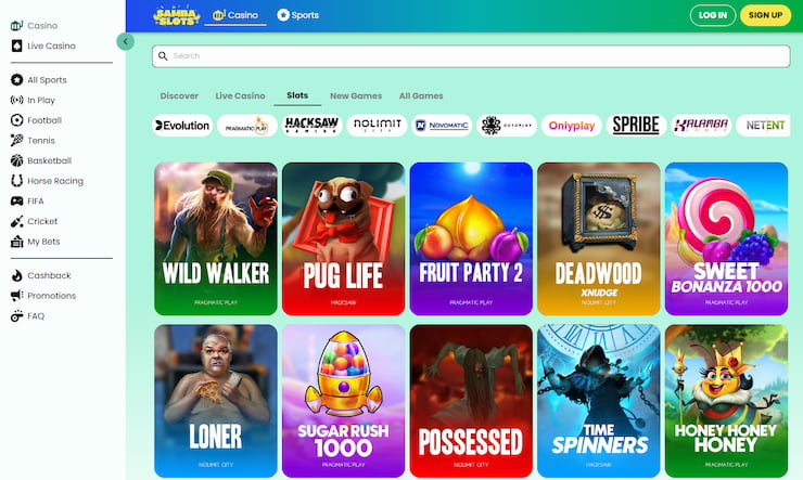 Bez depozīta kazino - Samba Slots – online bez depozīta kazino ar iespaidīgiem bonusiem un spēļu automātiem