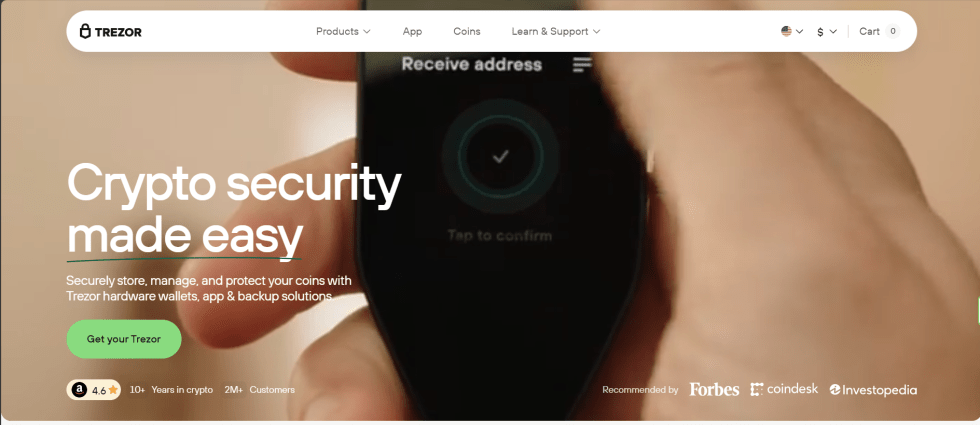 Trezor Wallet - Сигурен хардуерен портфейл с отворен код