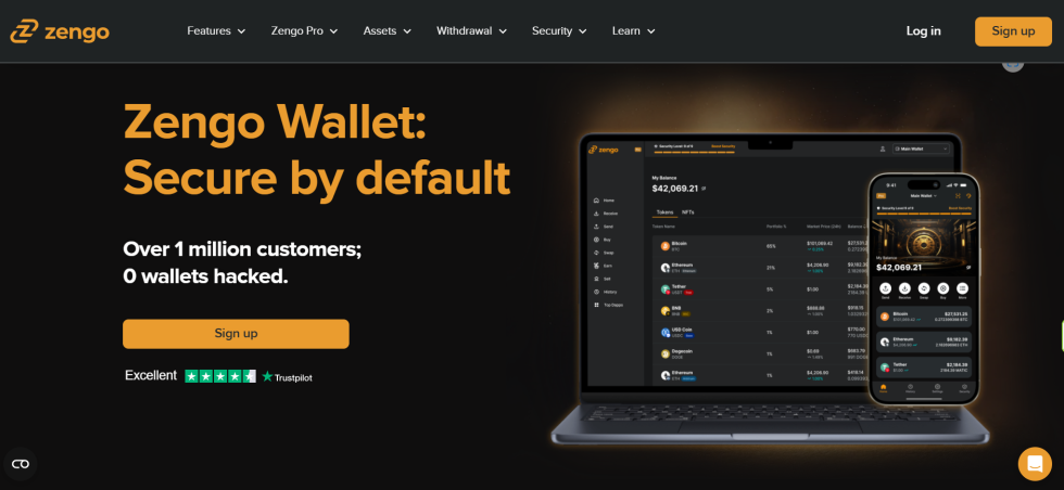 Zengo Wallet - Мобилен крипто портфейл с MPC защита