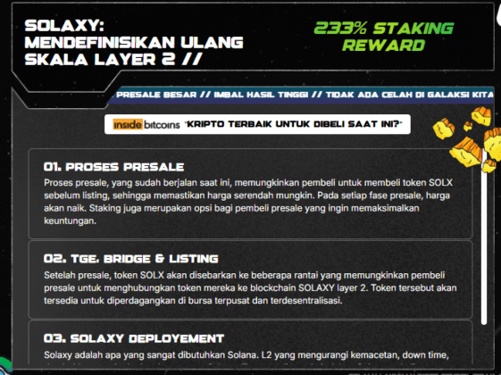 roadmap - Prediksi harga Solaxy